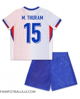 Franța Marcus Thuram #15 Echipament de Fotbal Replică European 2024 Copii Deplasare (+ Șorturi)